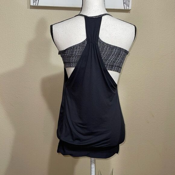 Lululemon Coal Strata Stripe No Limits Tank - Picture 2 of 9